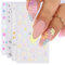 TELAIN Nail Sticker Set For Unique Nail Design, 4 Sheets Spring Themed Nail Art Accessories, Perfect For 3D Gel Nails And UV Gel Strips