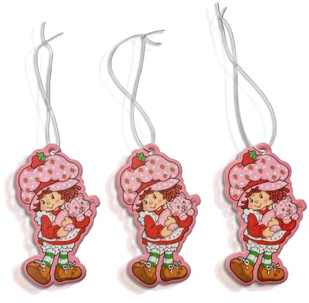 Ambientador de fresa Shortcake | Ambientador de fresa para coche | Regalo coleccionable de pastel de fresa | Ambientador con aroma a fresa | Juego de 3 | Producto oficial (2 unidades)