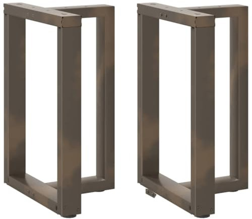 vidaXL Esstischbeine T-Form 2 Stk. Naturstahl 50x35x(72-73) cm Stahl, Tischbein, Tischbein Metall, Esstischbein, Möbelbein, Schreibtischbein
