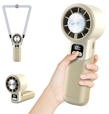 HONEYYEAR Ventilador de enfriamiento de hielo de alta velocidad 5 velocidades, enfriamiento con un solo toque, enfriamiento por hielo, batería de larga duración y dispositivo
