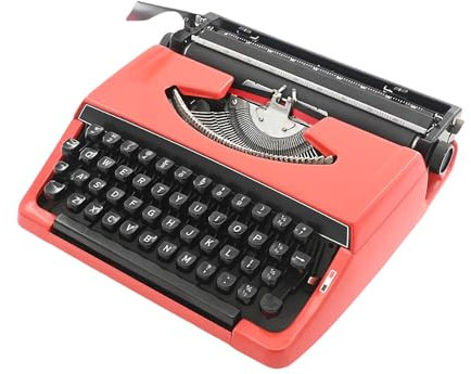 XUZAOJUN Retro-Schreibmaschine,Mechanische englische Schreibmaschine,Manuelle Schreibmaschine tragbar,Handwerkliche Restaurierung,Erleben Sie Vintage-Glamour for das Maker's Studio(Orange)