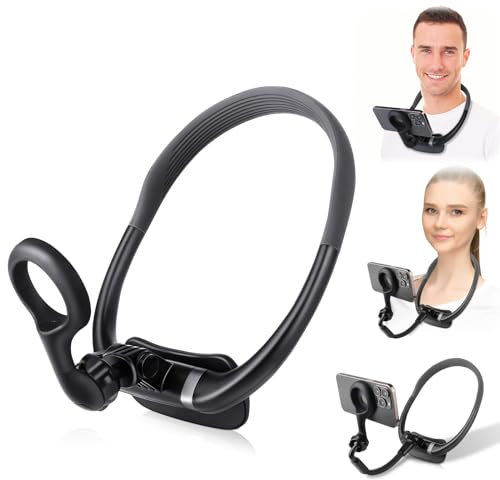 Soporte magnético para teléfono para cuello, manos libres, soporte flexible para teléfono para grabación, soporte magnético para teléfono para iPhone 16, 15, 14, 13 Seires y todos los teléfonos