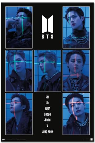 Grupo Erik Poster Kunstdruck BTS K-Pop Poster Deko Wohnzimmer oder Deko Schlafzimmer - Deko Zimmer - Größe 61 x 91,5 - Offizieller BTS Merch Fanartikel
