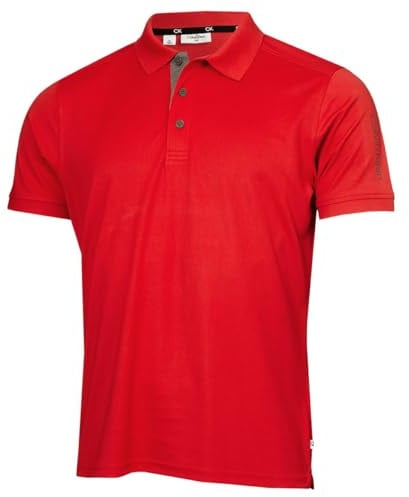 Calvin Klein Men's Liquid Touch Polo Stripe with Uv-Protection Shirt
