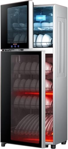 JBKNAN Desinfektionsschrank Mit Fünf Etagen Und Doppeltür,Gewerblicher Reinigungsschrank Aus Edelstahl,Fassungsvermögen 198 L 280 L,Geeignet for 125 °C Hochtemperatur Sterilisation(42x36x129cm)