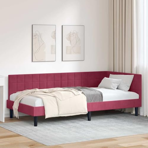 vidaXL Corner Bed Frame in Velvet for a Modern and Space-Saving Bedroom