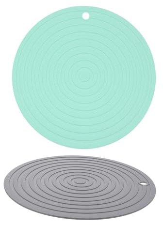 ROMISBABA 2pcs Pet Feeding Mat Non-slip Silicone Dog Cat Bowl Mat for Food and Water Noise Reduction Heat Resistant Microwave Safe Small Pet Feeding Tray for Indoor Outdoor Use