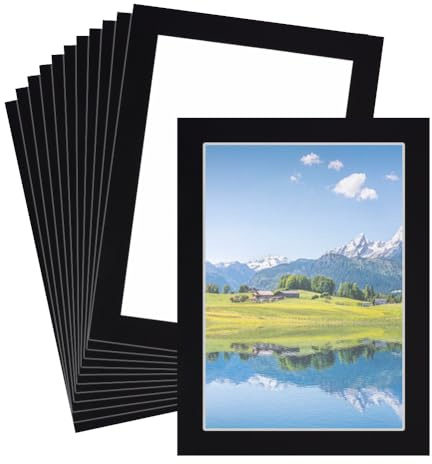 OLYCRAFT 12 Set A4 Papierrahmen Zum Zeichnen Schwarze Papier Fotorahmen Bilderrahmen Aus Karton Mit Folie A4 Karton Fotorahmen Für 19.9x28.5cm Bilder Und Dokumente Zur Wanddekoration