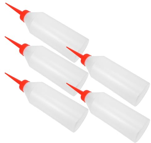 GARIOUANS 5Pcs 500Ml Sewing Machine Oiler Bottles with Needle Nose Squeeze Tips, Extended Spout Oil Applicator for Industrial and DIY Sewing Machine