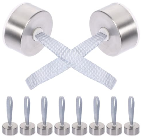 FUNOMOCYA Stainless Steel Water Bottle Replacement Lids, Portable Glass Bottle Caps 10pcs with Rope Handle Design and Silicone Seal for Travel and Outdoor Activities