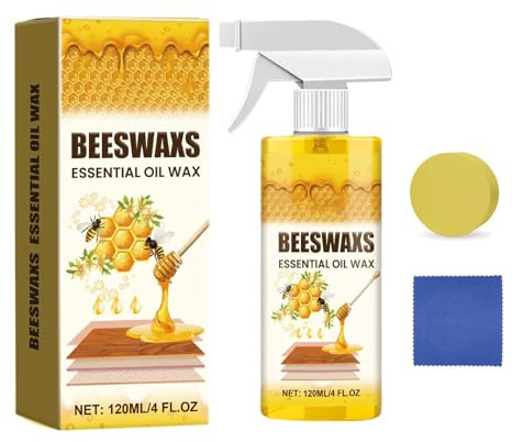 Bienenwachs Holzpolitur Spray 120ml - Parkett Renovierer, Bodenreparatur Poliermittel, Möbelpflege & Holzreiniger Für Natürlicher Glanz & Farbauffrischung