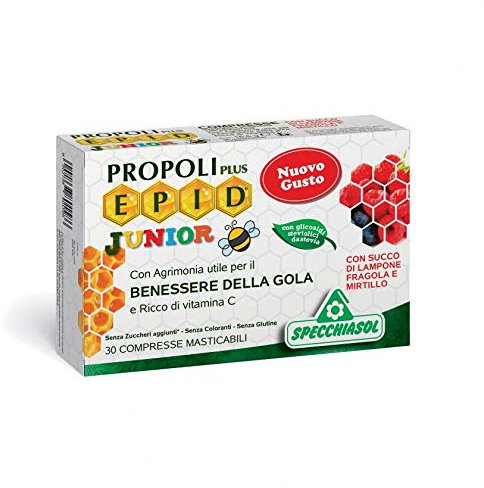 Specchiasol Epid Junior - Con succo di Lampone, Fragole e Mirtillo - 30 Compresse (16.5 g)