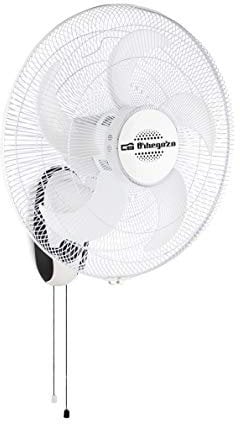 Orbegozo WF 0145 Ventilador de pared, 5 aspas, 3 velocidades de ventilación, cabezal inclinable, oscilante, 80 W