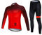 Moxilyn Radtrikot Herren LangarmAnzüge Radtrikot Set Radfahren Kleidung Winddicht Langärmliges Fahrradtrikot Hose mit 9D Gel Sitzpolster Sport & Freizeit MTB Radtrikot für Herbst