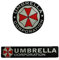 Auteal (alle) Metall 2 Stück/Set Metall 3D Resident Evil Umbrella Corporation Auto-Emblem Aufkleber Auto Universal
