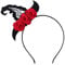 minkissy Witch Hat Headband Halloween Rose Flower Headbands Witch Hat Scary Skull Lace Gothic Lolita Devil Floral Horns Hair Hoop Party Supplies Black
