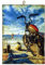 Bild im Vintage-Stil Harley Davidson mit Badewanne, Druck auf Holz
