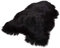 Cakla Lammfell Echt 120-130 cm - Schaffell Echt Groß - Fellteppich Schwarz - Weich und Flauschig - Fell für Stühle und Sofa - Natürliche Lammfell Teppich Wohnzimmer - Deko Schafsfell Felle