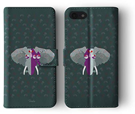 Tirita Wallet Flip Phone Case Compatible with iPhone 11 Animals Pets Elephant Dark Gray