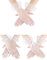 Geyoga Damen Spitzenhandschuhe Elegante Kurze Handschuhe Handgelenklänge Blume Handschuhe für Hochzeit Braut (Heller Stil - 3 Paare)