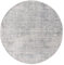 TESSO LIVING Kurzflor Teppich Wohnzimmer Silber Rund 195 cm, Moderner Kurzflor Teppich, Super Soft