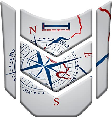 Paraserbatoio.it ADESIVI RESINATI EFFETTO 3D PER MOTO COMPATIBILI CON HONDA AFRICA TWIN CRF HRV - Bianco - PARASERBATOIO