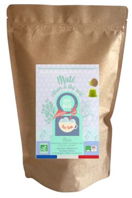 CAPSUL&BIO Thé Glacé bio Citron et thé vert - Capsules Biodégradables - Compatibles avec les machines Nesspresso - 100% Végétales - Rapide et Sain - Fabrication Française