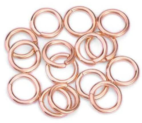 10pcs 304 Strong Stainless Steel Open Split Jump Rings Connector Jewelry Findings DIY Craft Loop No Fade Silver/Yellow Gold/Rose Gold (8mm, 18k Rose Gold Plated)