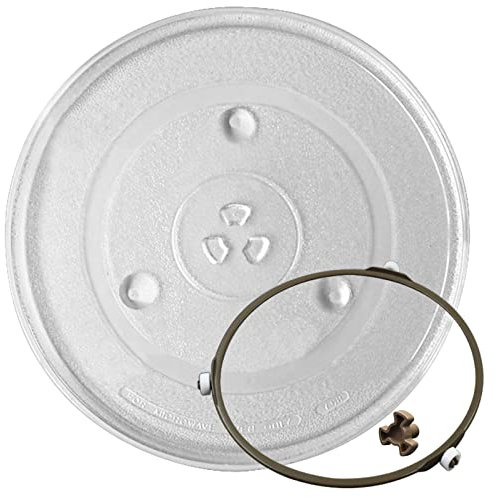 Plateau Tournant Universel En Verre Pour Micro-Ondes 24.5cm, 27cm, 31.5cm, Plateaux Tournants De Rechange, Anneau De Support Micro Ondes Anneau De Plateau Four À Micro-Ondes Fond Type Y