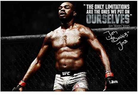 Jon Jones Bones | Fotodruck-Poster | vorsigniert | Pro Glanzpapier | Größe: A2 (42 x 59,4 cm) | die einzigen Einschränkungen