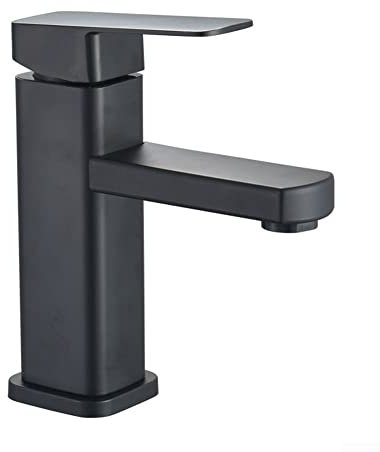 304 Edelstahl Schwarz Einzelwaschbecken Wasserhahn Badezimmer Theke Waschbecken Wasserhahn für Küche, Bad, Familie, Hotel