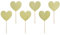 Kuchendeko Herzen Kuchenstecker Topper Made in EU Deko Muffins Torte Kuchen Cake Topper für Hochzeit Verlobung Geburtstag Valentinstag Geburtstagskuchen Kuchenaufsatz goldene Herzen