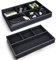 GORESE Bandeja de Valet Cuero, Bandeja Organizador de Escritorio Bandeja de Almacenamiento Aparador Organizador, Captura para Llaves, Teléfono, Billetera, Moneda, Joyería y Mesa de Noche(Negro-2Pcs)