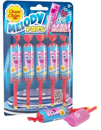 Chupa Chups Melody Pops 5 ct – Erdbeere
