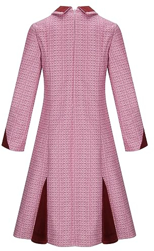 LIKUNGOU Femmes Umbridge Costume Rose Plaid Tweed Robe avec Badge de Chat Dames Élégant Sweet Party Déguisement Cosplay Outfit