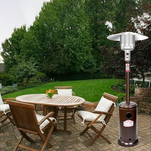Home gas heating stove in winter,Propane Patio Heater,Patio Heaters for Outdoor Use,Outdoor Heat Lamp with Trip-over Protection,Wheels, Outdoor Heaters,for Patio, Garden, Commercial and Residential.