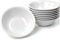 EWEIGEER Cuencos de melamina de 6 pulgadas para cereales, ensalada, arroz, sopa, postre, aperitivos, dulces, helado, pudín, frutas, cuenco de plástico (8 piezas) blanco