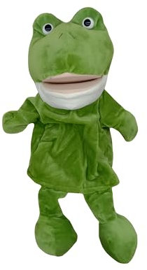 Proumhang Hand Puppets With Full Body for Kids,Animal Hand Puppets Farm Theme Puppets Toys Set,Plush Pretend Toys Zoo Friends Puppet Theatre with Movable Open Mouth,35cm,Frog