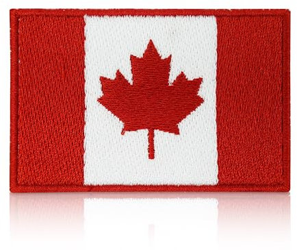 Finally Home Kanada Patch mit Klett Rückseite | Canada Flag Patches, Kanadische Fahne Klettpatch, Outdoor Klettpatches