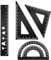 4-teiliges Metall-Dreiecksmaßstab-Lineal-Winkelmesser-Set,Mathematisches Dreieck-Lineal-Set, Geometrischer Winkelmesser aus Aluminiumlegierung, Metall-Zeichenwerkzeuge,Lineal für Zeichner,Ingenieure
