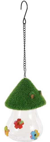 INOOMP Kolibri-Futterspender Pilz-Kolibri-Wasserspender Hängende Vogelfutterspender Für Den Garten Hängende Ameisen- Und Bienensichere Futterspender Hinterhof-Dekoration