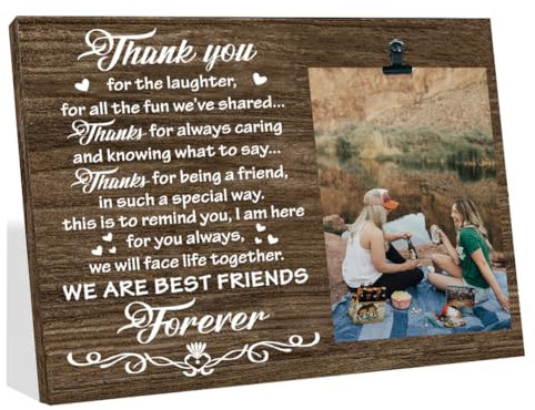 FINGERINSPIRE Bilderrahmen Thank You We Are Best Friends Forever 20x25 cm Gedenkgeschenk Fotorahmen Mit Clip Bilderrahmen Für Beste Freunde Freundschafts Gedenkgeschenk Für Freunde Schulabschluss