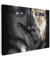 MuchoWow© Bild auf Leinwand 80x60 cm Schlafzimmer Bilder Wand Goldene Deko Wohnzimmer Modern Wanddeko Bilderwand Geschenk Frau - Gold - Schwarz