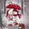 20 Servietten Winter Schneemänner mit Regenschirm als Tischdeko. Papierservietten mit Motiv für Weihnachten Schneemann elegant. Auch für Decoupage und Serviettentechnik 33x33cm