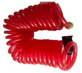 Spiral-Gartenschlauch 7 Meter, hochwertige Steckverbinder, automatische Aufwicklung,rotSpiral Gartenschlauch spiralförmig