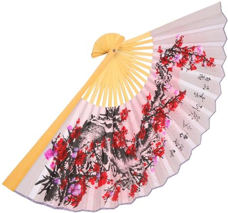 PRETYZOOM Éventail Chinois Pliable En Soie Fait Main 0 5 X 0 9 M Décoration Murale Moderne Pour Arrière-plan Tv Fête De Mariage