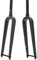 700C Carbon Starre Gabel Schotter Rennrad Gabel Scheibenbremse 12 * 100mm Steckachse Vorderradgabel 1 1/2 Konisch ， Mit Regalbohrung