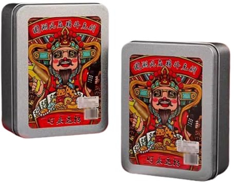 Mahjong-Karten,Mah Jong Chinesische Spielkarten Sets,144 Karten Set Mahjong,Chinesische Mahjong-Kartenspiele,Tragbares Mahjong-Spielset,Geeignet für Zuhause,Outdoor,Reisen Gesellschaftsspiele