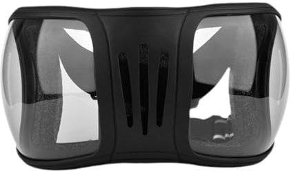 MagiDeal Augenschutz für Pferde, Pferdeaugenabdeckung, Winddicht, Winddichte Pferderennbrille, Reitbrille zum Springreiten, Klar Und Schwarz