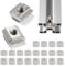 Lyeteung 20 Pezzi 30 Serie M6 Dadi a T, Dado Scorrevole con Scanalatura a T, Dado Con Testa a Martello Con Scanalatura a T, per Fessura da 8 mm 3030 3060 6060 Profilati in Alluminio Estruso